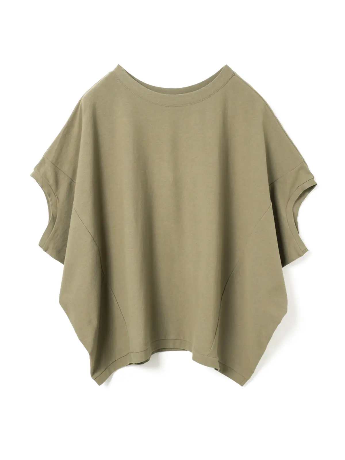 ミズイロインド　Tシャツ　ダークベージュ　コクーンワイドプルオーバー