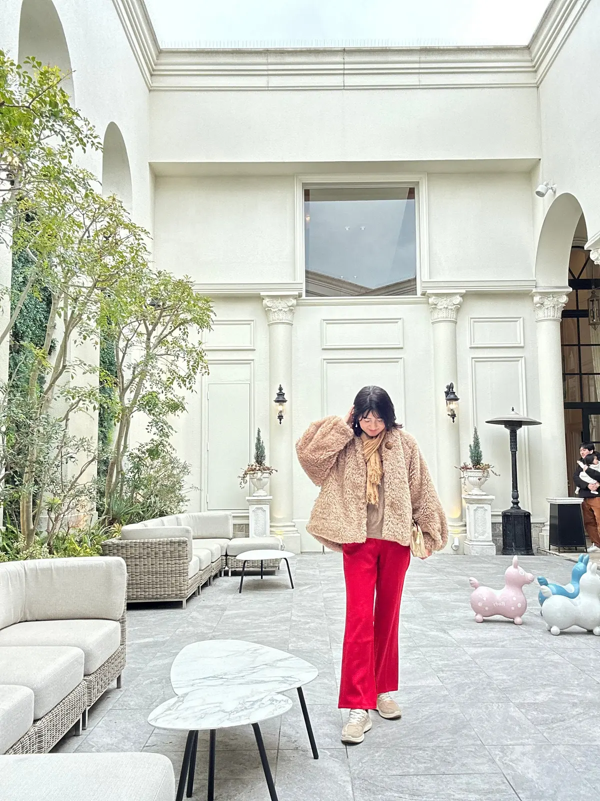 プチプラ赤いパンツで、ちょっと縁起を担いの画像_5