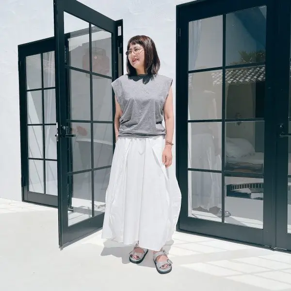 GENUINS GIKA メタリックサンダル ￥15,950
