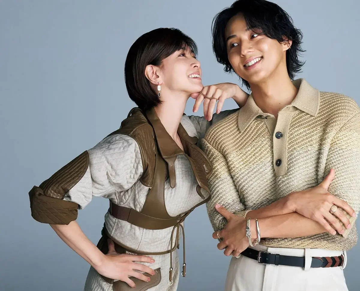 【内田有紀×藤ヶ谷太輔】エルメスのジュエリーで夏らしいサファリスタイルをモードに昇華