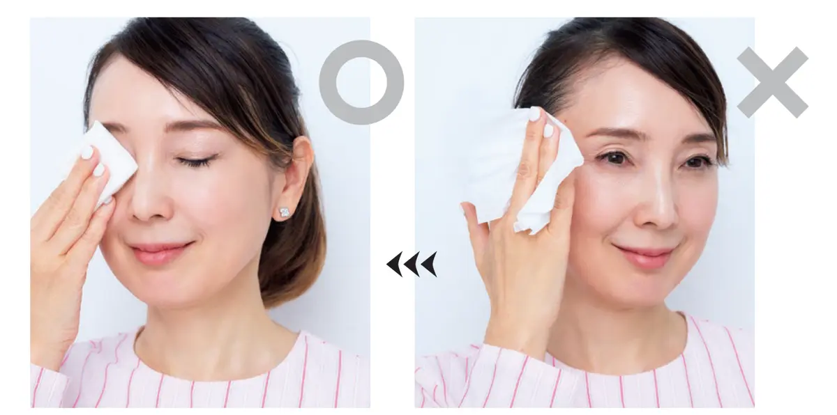 石井美保　膨らましケア　Q&A　メイクはゴシゴシふき取らず、ジュワッと吸い取る