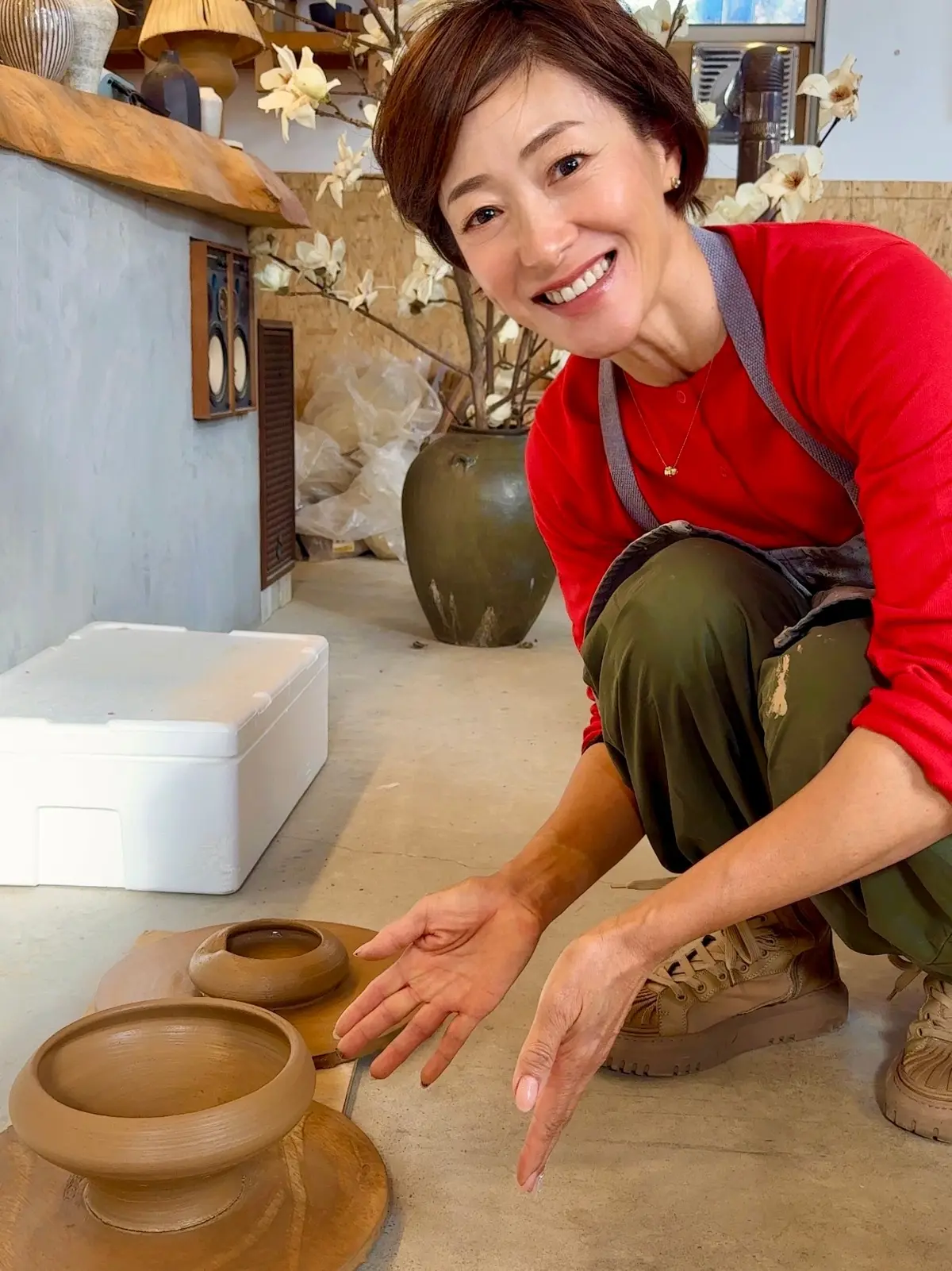 ユニクロの赤カーディガンでアクティブに！の画像_11