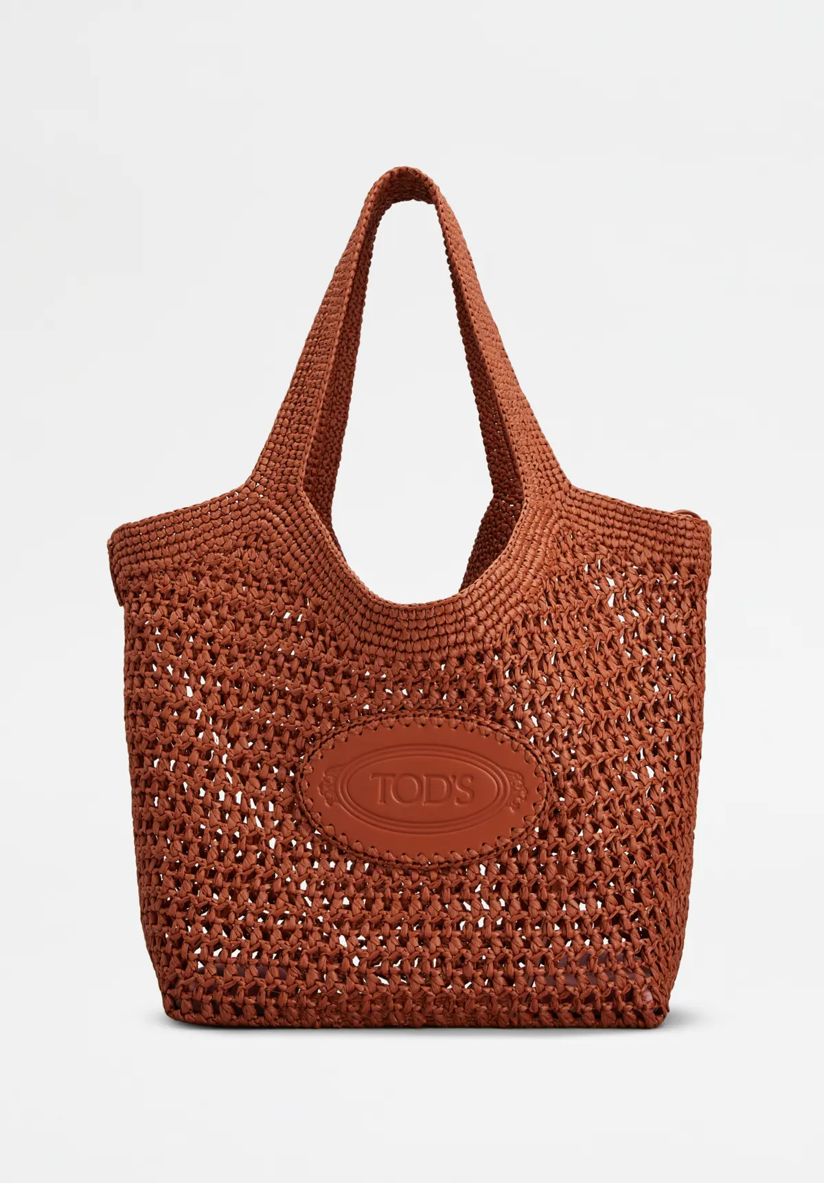 トッズ　クロシェ編みバッグ ブラウン