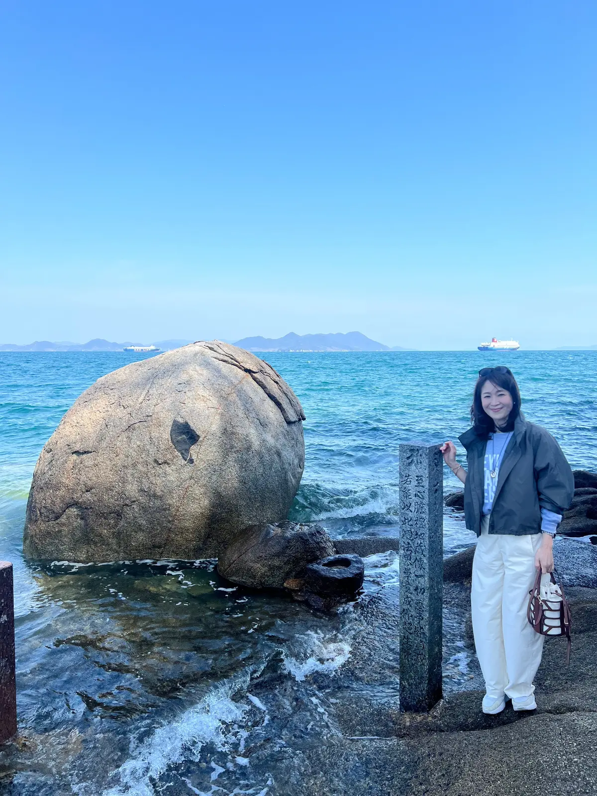 UNIQLOバレルパンツで河津桜、春の大の画像_8