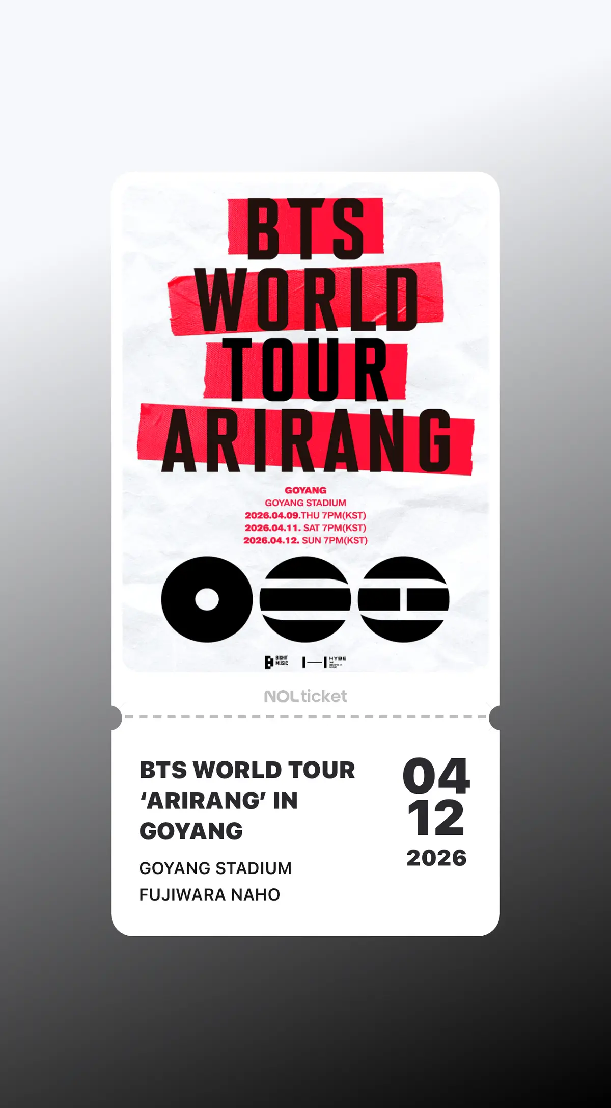 BTS ライブ　チケット