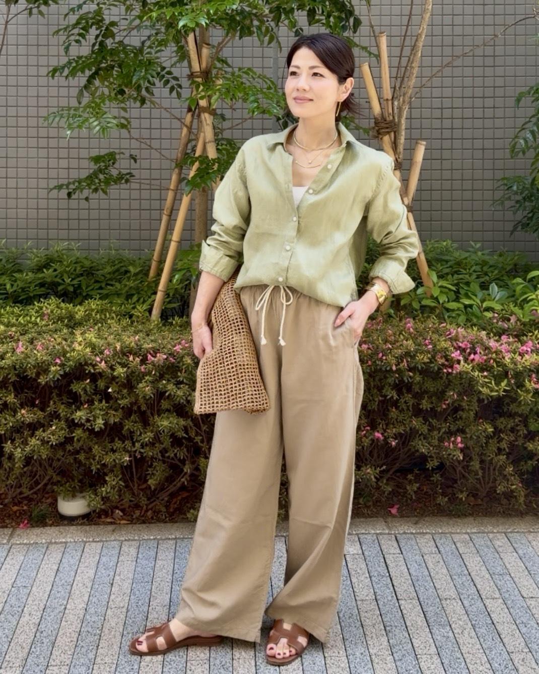 【UNIQLOリネンコーデ】40代、カラの画像_2