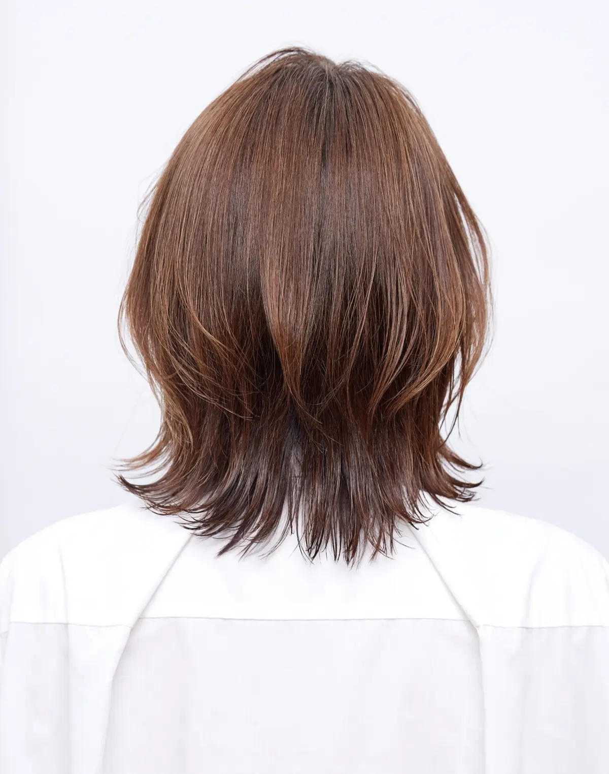 Webエクラ 　後から見たボブヘアスタイル 40代 50代 髪型