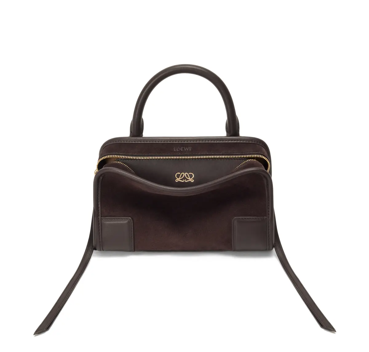 ロエベ　横長バッグ 斜め掛け　茶色