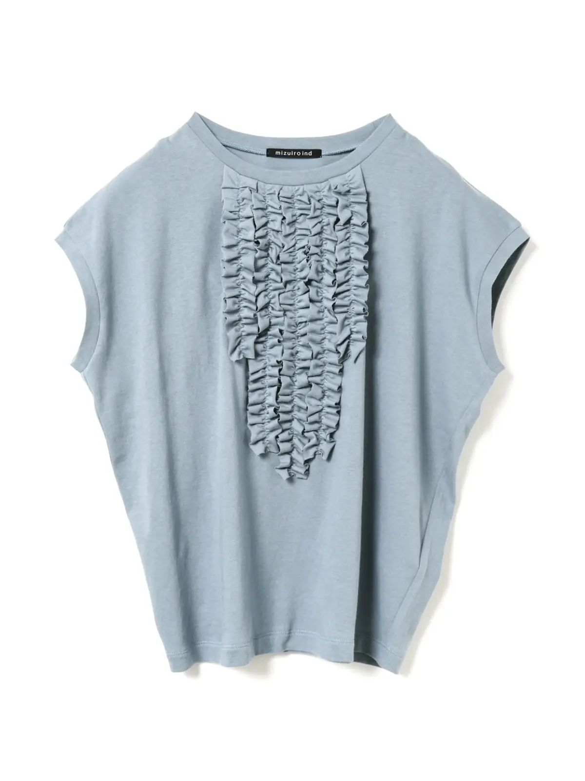 ミズイロインド　Tシャツ ブルー　フレンチスリーブ