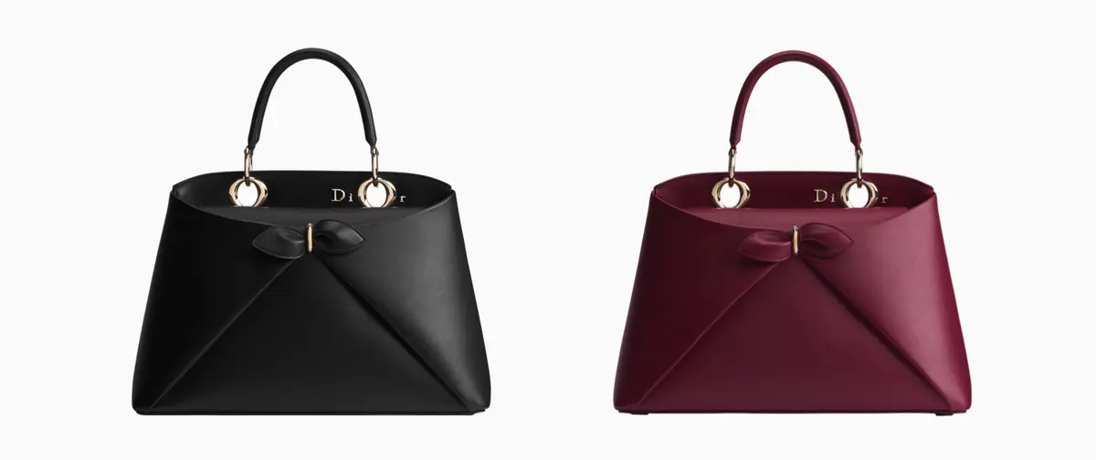 ディオール バッグ「ディオール シガール」ミディアム　ブラック、ボルドーの2色