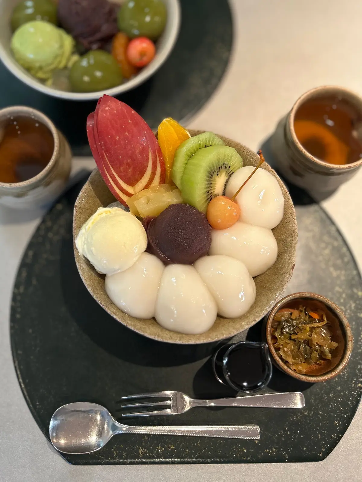 茶房雲母　　きらら　　メニュー　白玉あんみつ　鎌倉グルメ　鎌倉カフェ