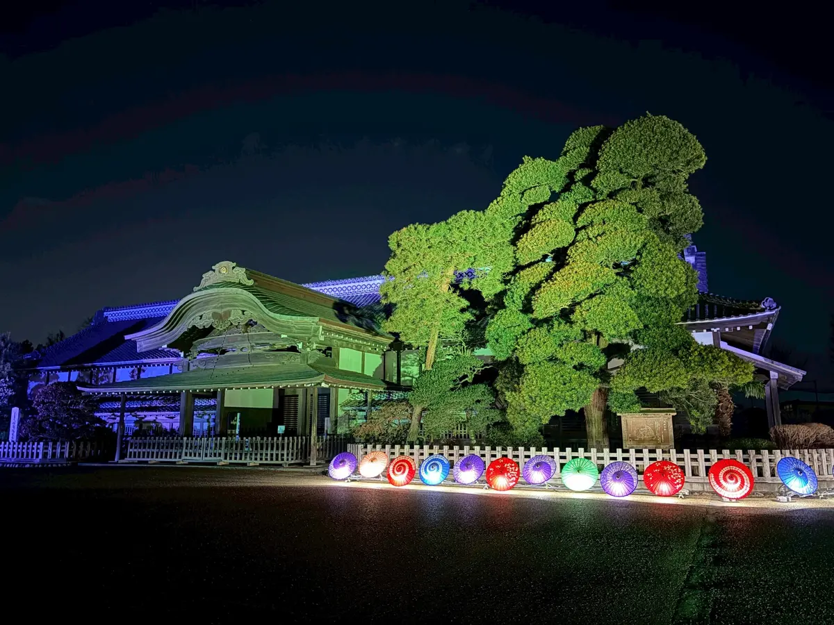 川越城のライトアップ