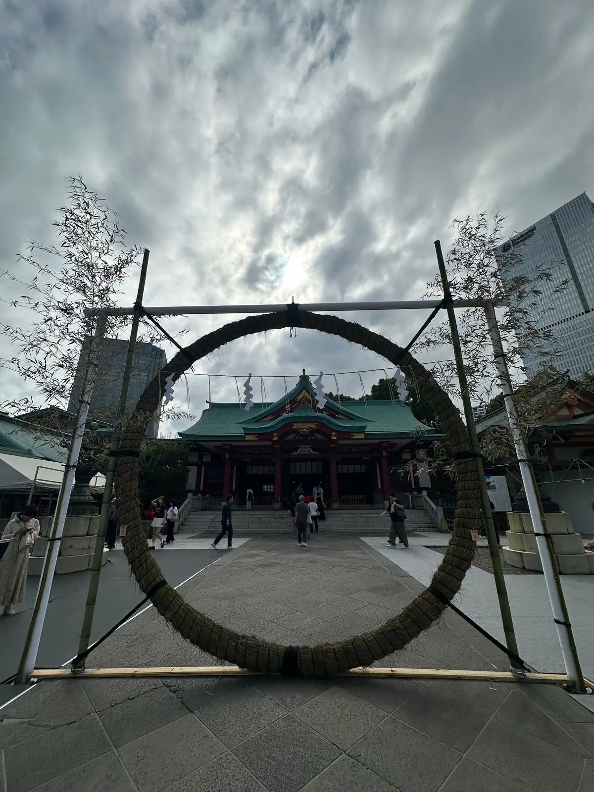 赤坂　日枝神社　夏超大祓　お参り　神猿さま　茅の輪くぐり