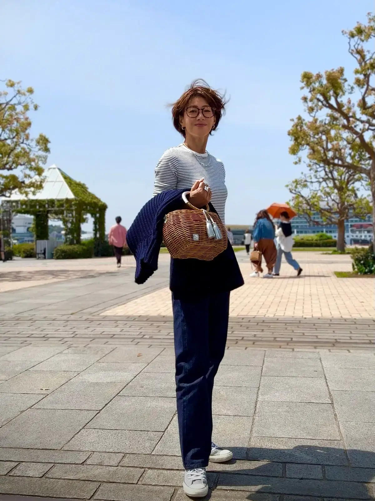 コンバース スニーカー UNIQLOコーデ 寒暖差スタイル