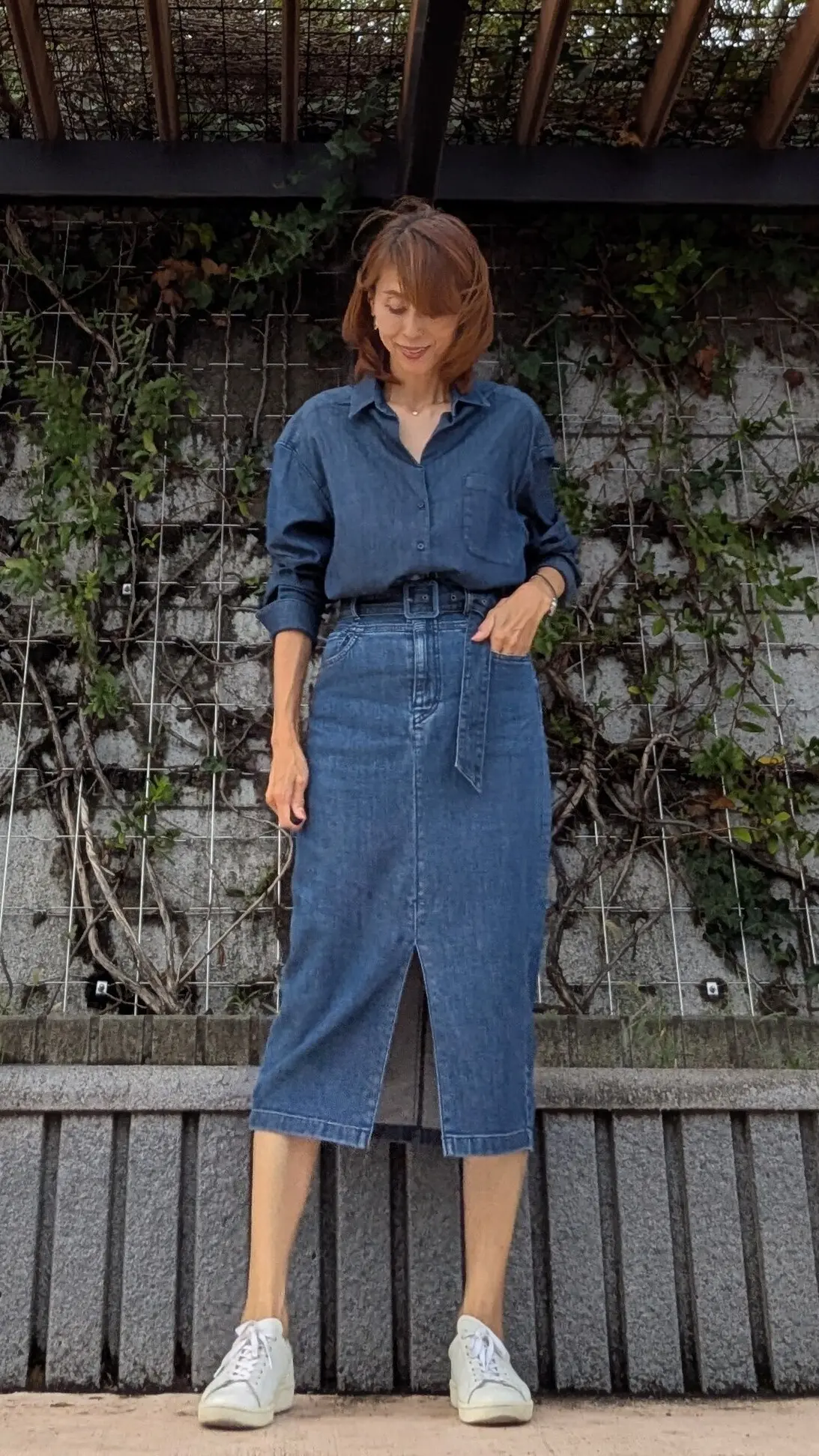 デニムスカートコーデ