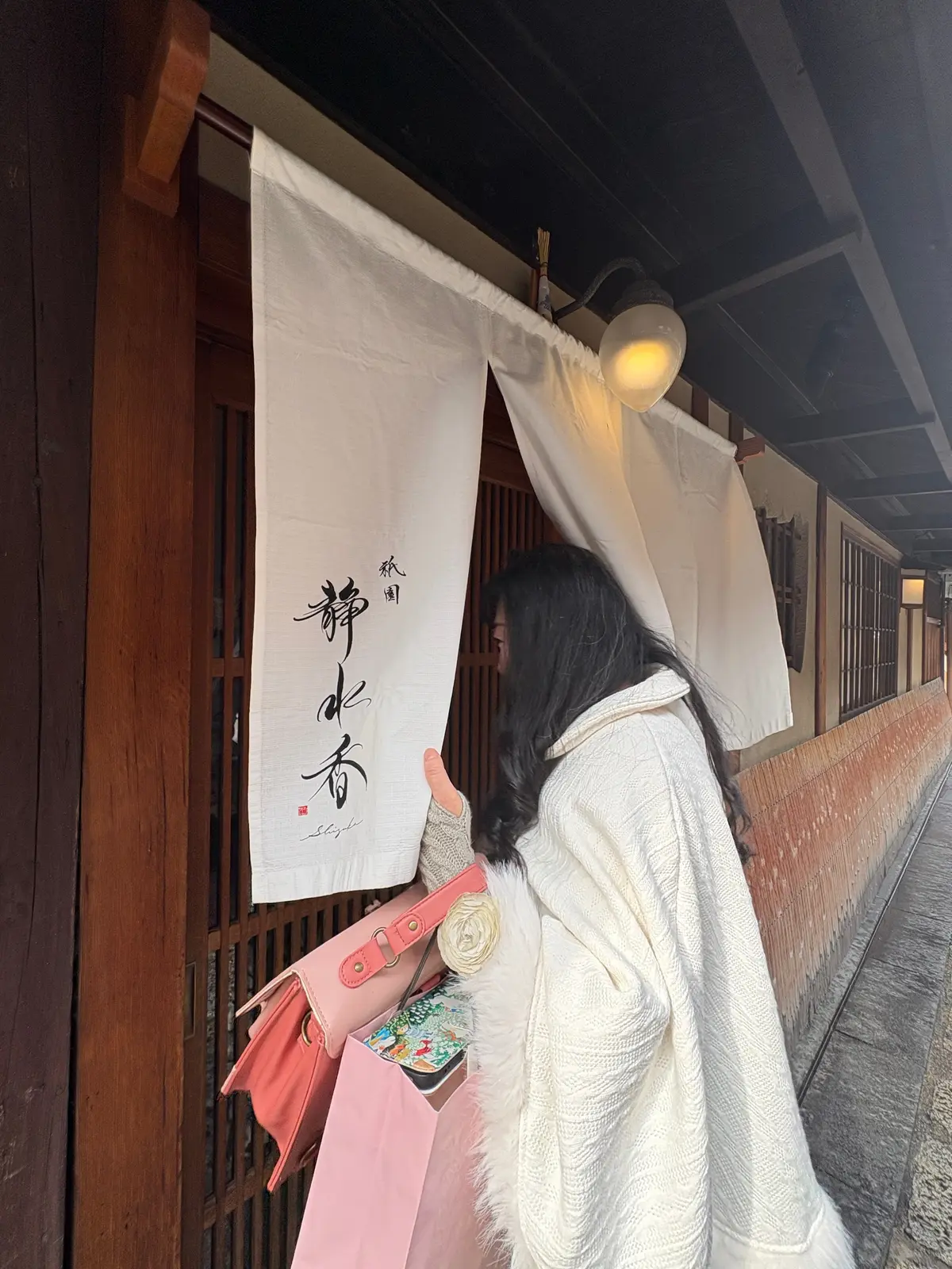 京都、祇園へ。石畳を歩きながら、暖簾をくの画像_5