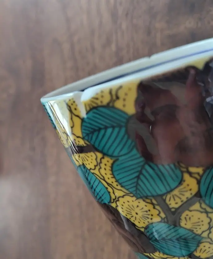 九谷焼　青手椿