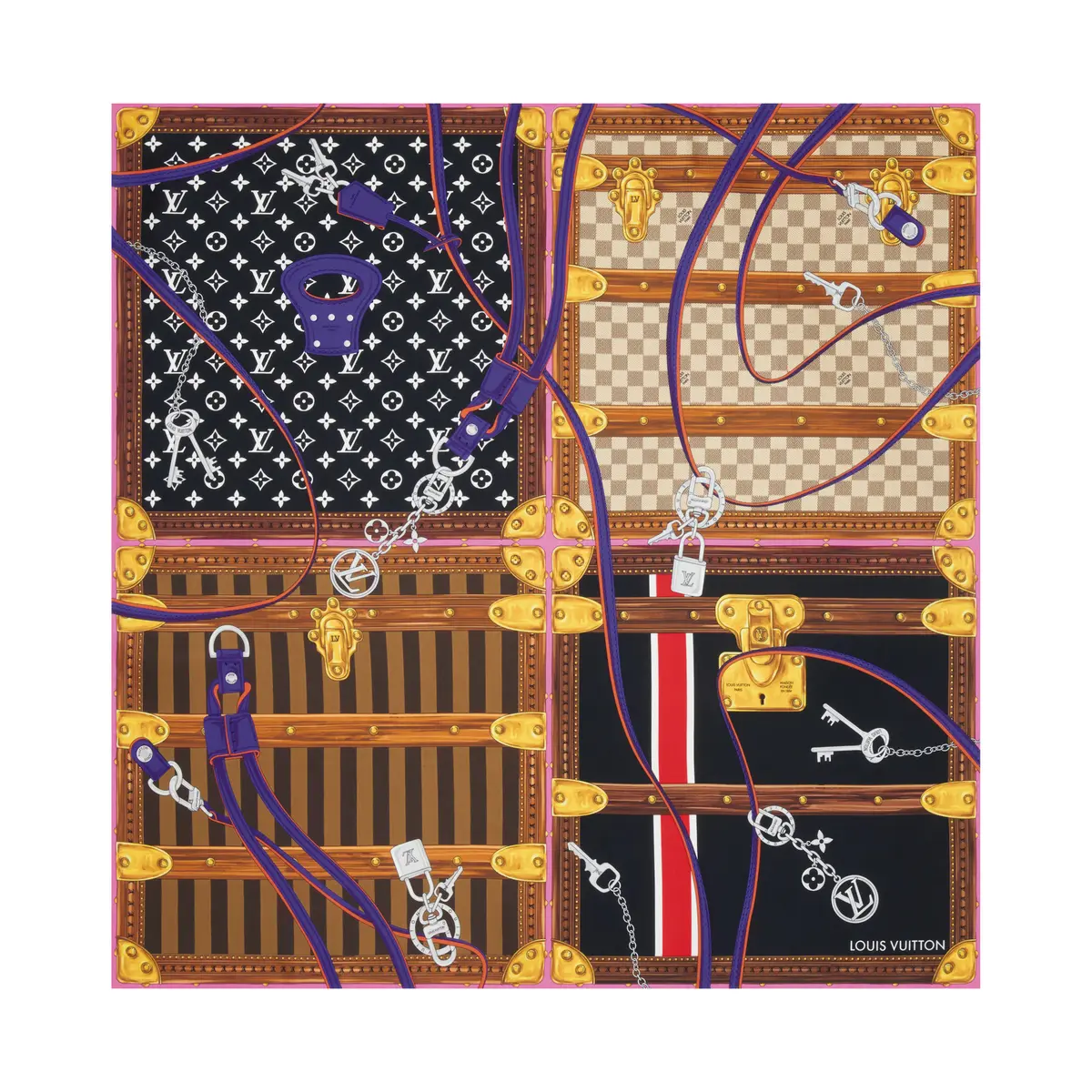 ルイ・ヴィトン「カレ90・ストラップ＆トランク」