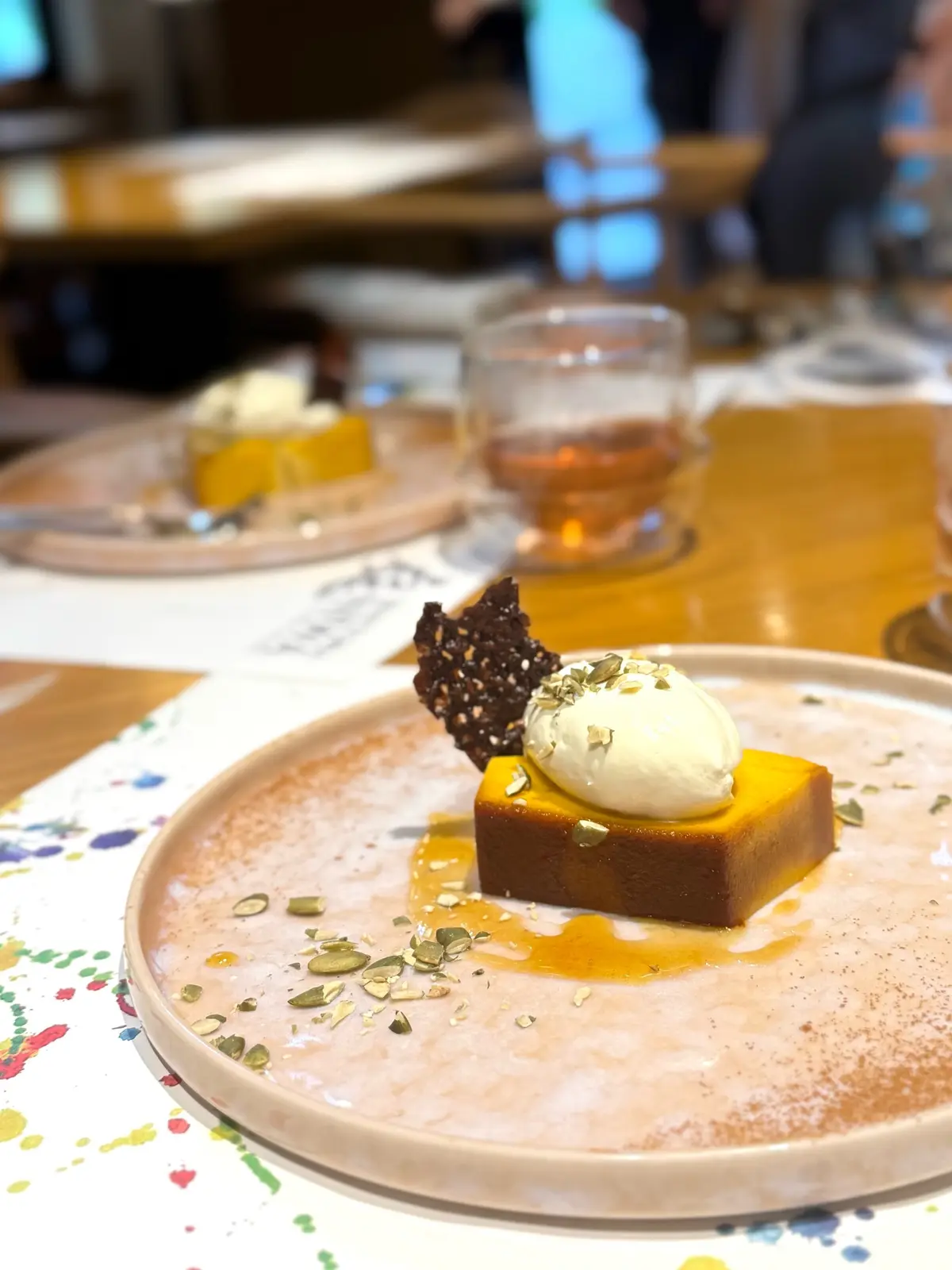 トラットリア庭　料理写真　デザート　パンプキンプリン