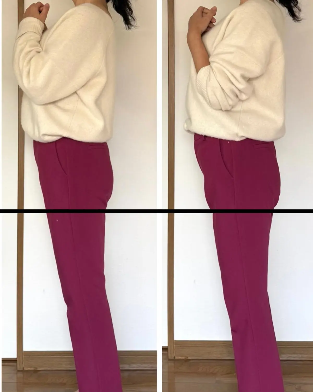 BRADELIS New York　ブラデリスニューヨーク　eclat　エクラプレミアム　ガードル　スタイルアップ　ガードル着用比較写真