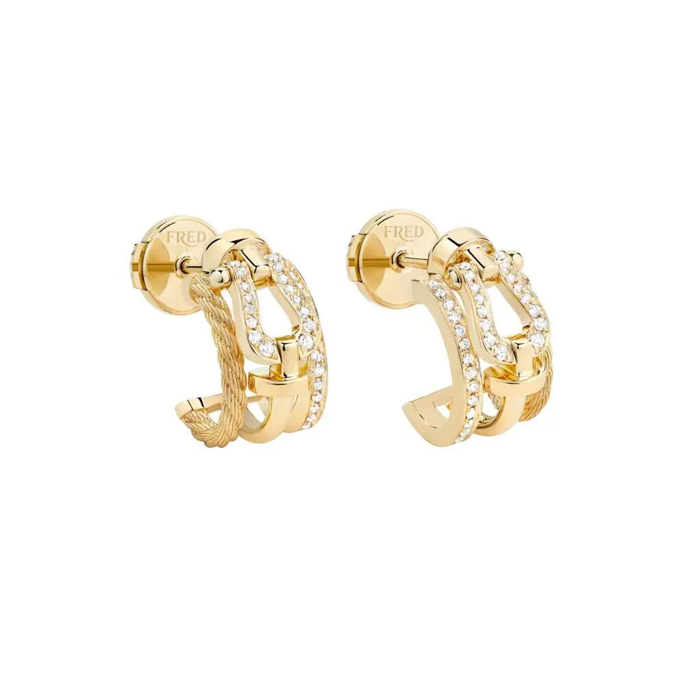 フレッド 「フォース 10 ライズ」イエローゴールド　ピアス
