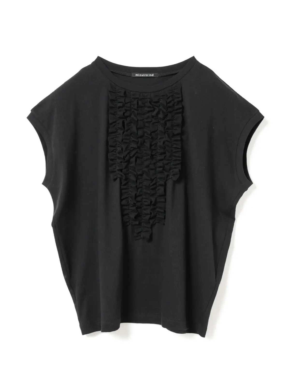 ミズイロインド　Tシャツ 黒　フレンチスリーブ