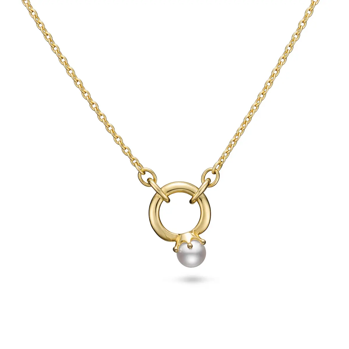 ミキモト　ネックレス　イエローゴールド パール