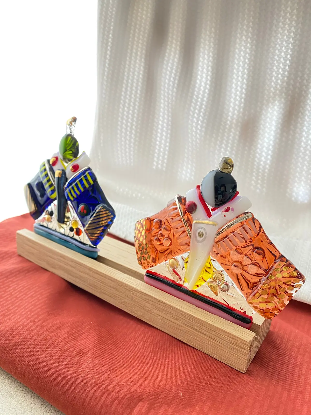 ガラス雛 完成作品 日本橋 手作り モダン ひな祭り インテリア