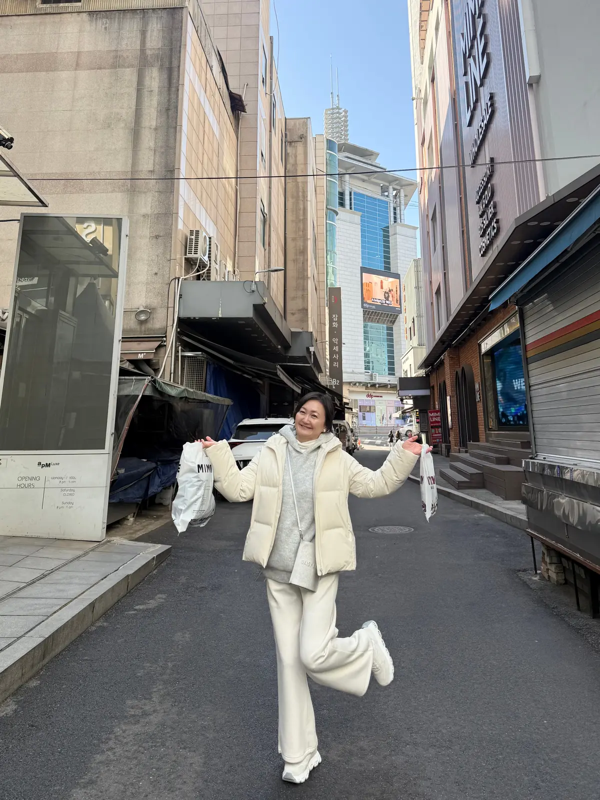 韓国旅コーデ、UNIQLOダウン