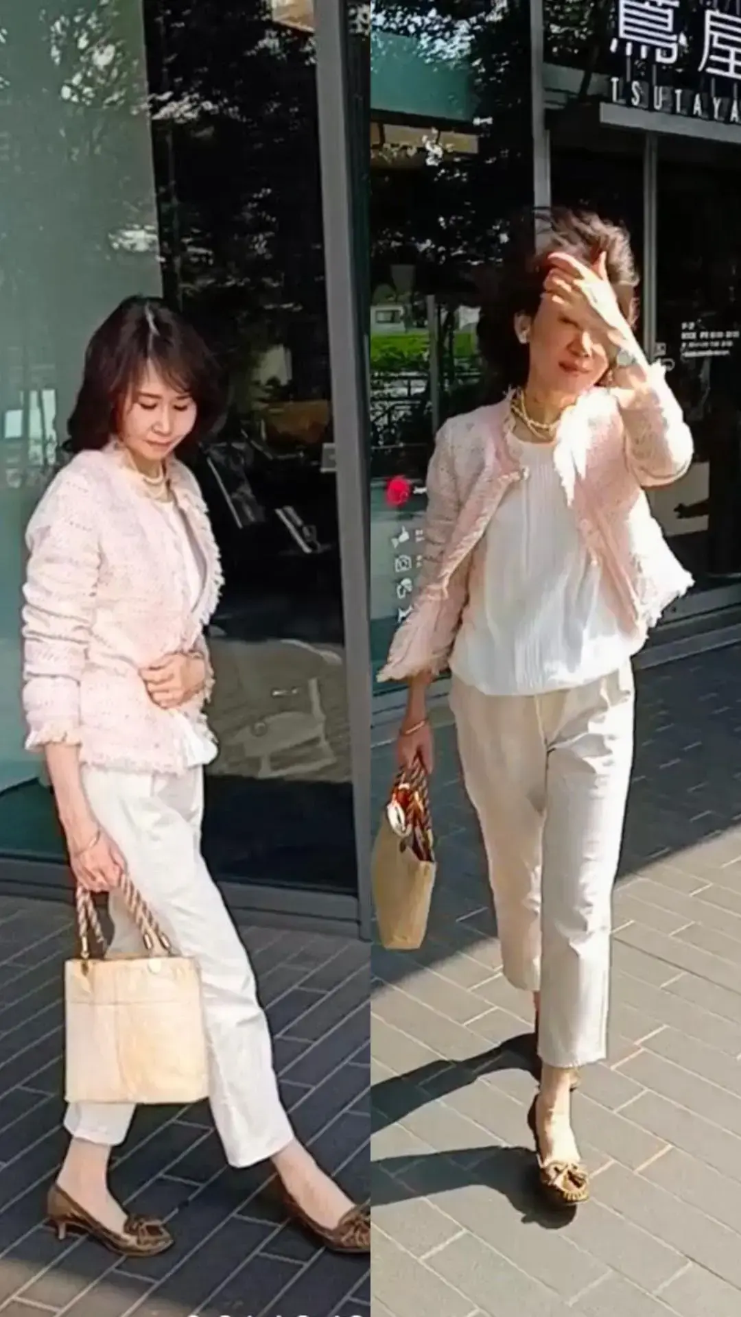 春色ツイードジャケットを羽織って二子玉川の画像_6