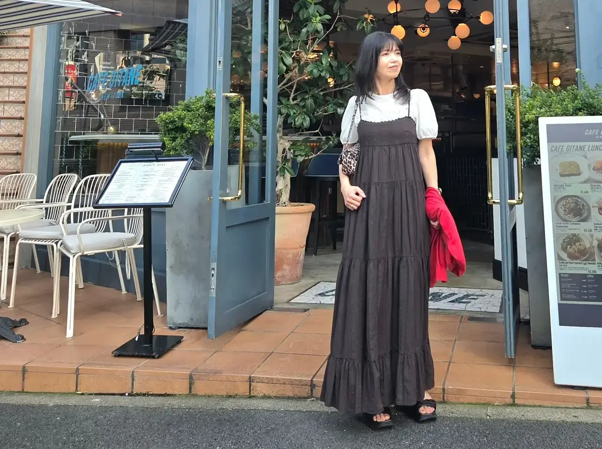 ZARAのレオパード柄バッグ　ワンピース