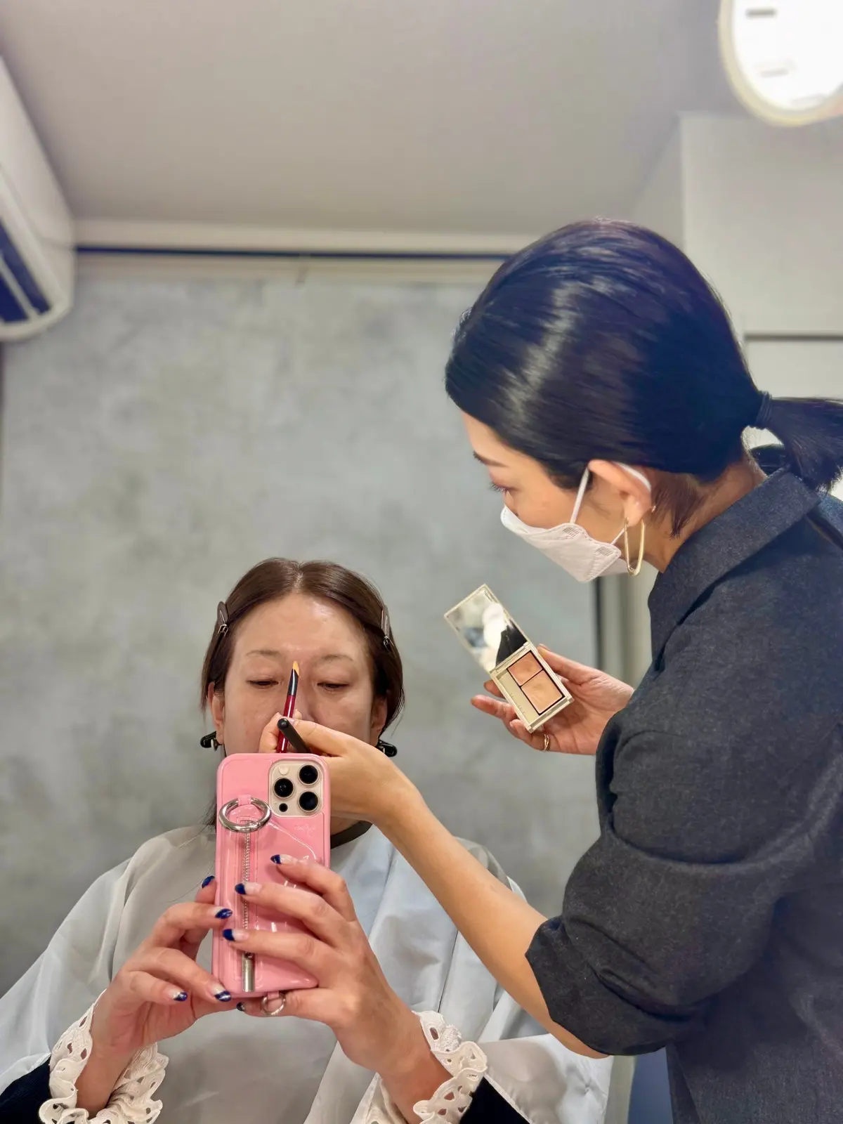 パーソナルカラー診断　ブルベ冬　ウィンター　オータム　メイクレッスン