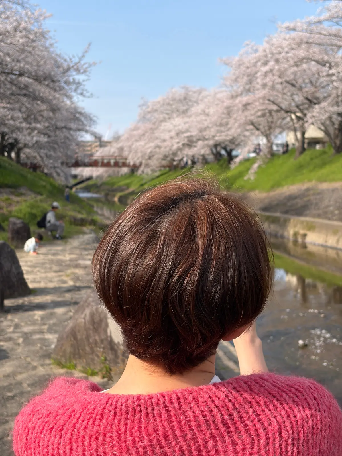 春風になじむショートヘアと、差し色ファッの画像_3