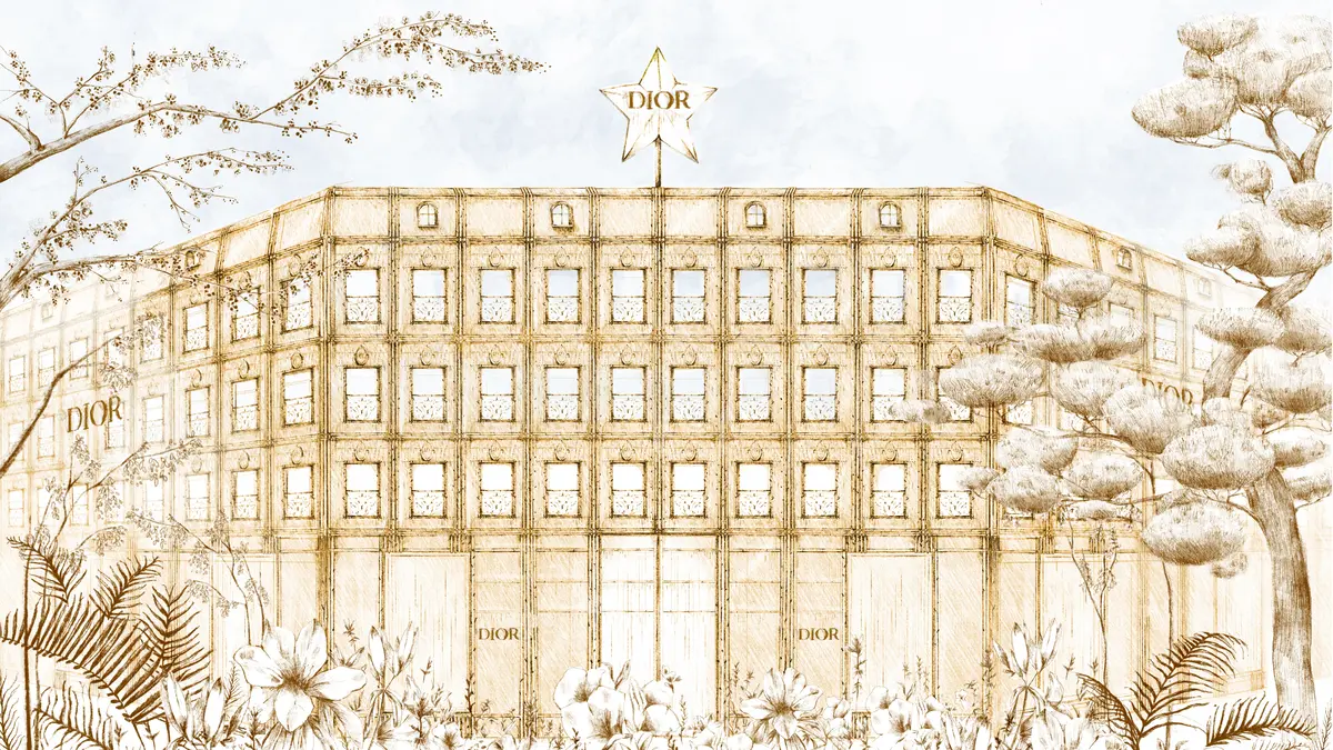 「ディオール バンブー パビリオン」イメージイラスト