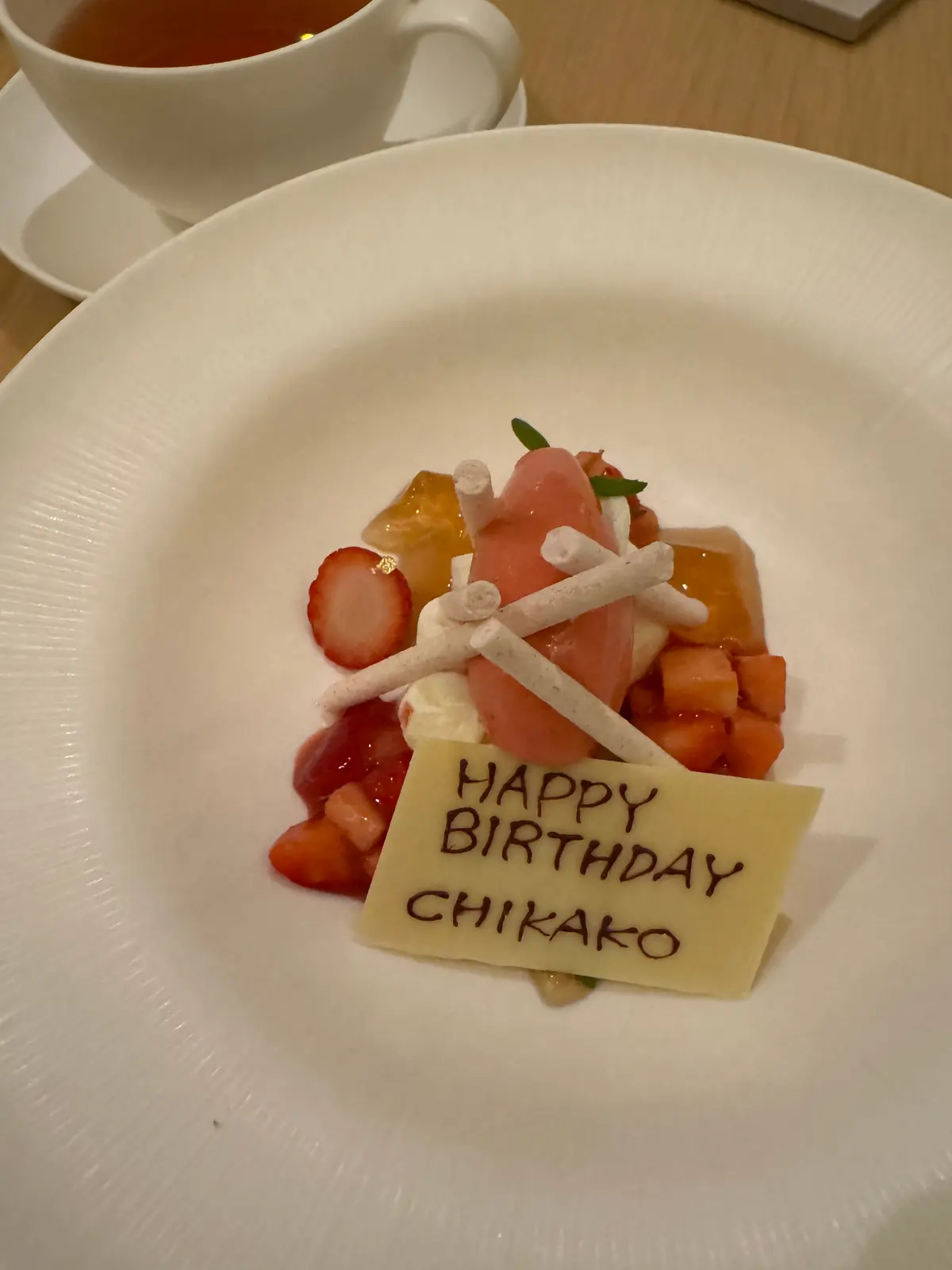 Sophie at EDITON　誕生日プレート