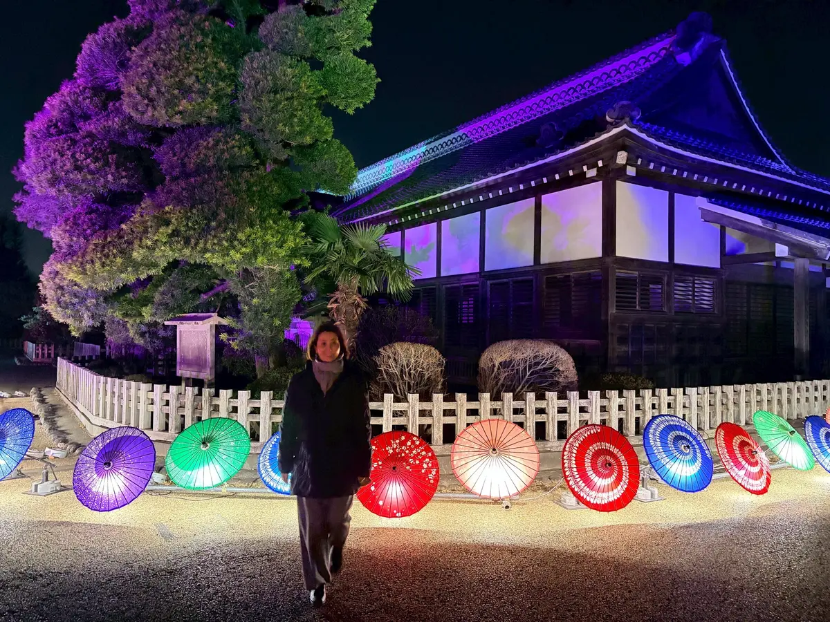 川越城のライトアップ