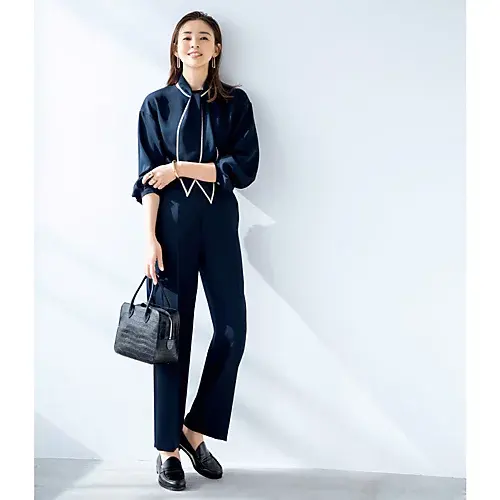 E by eclat 【とろみ】スカーフつきブラウス ￥19,800