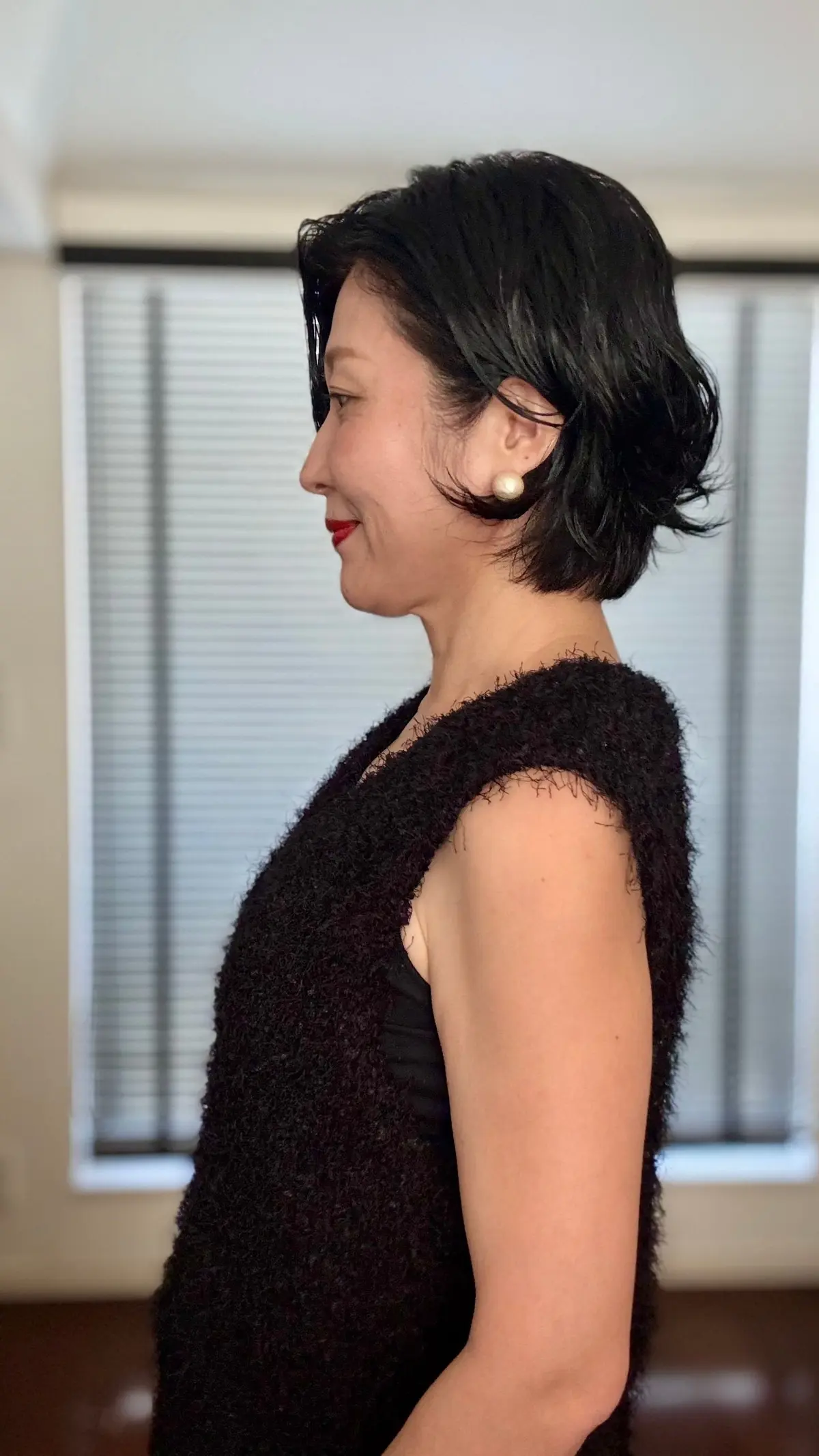 パーマヘアのサイドスタイル