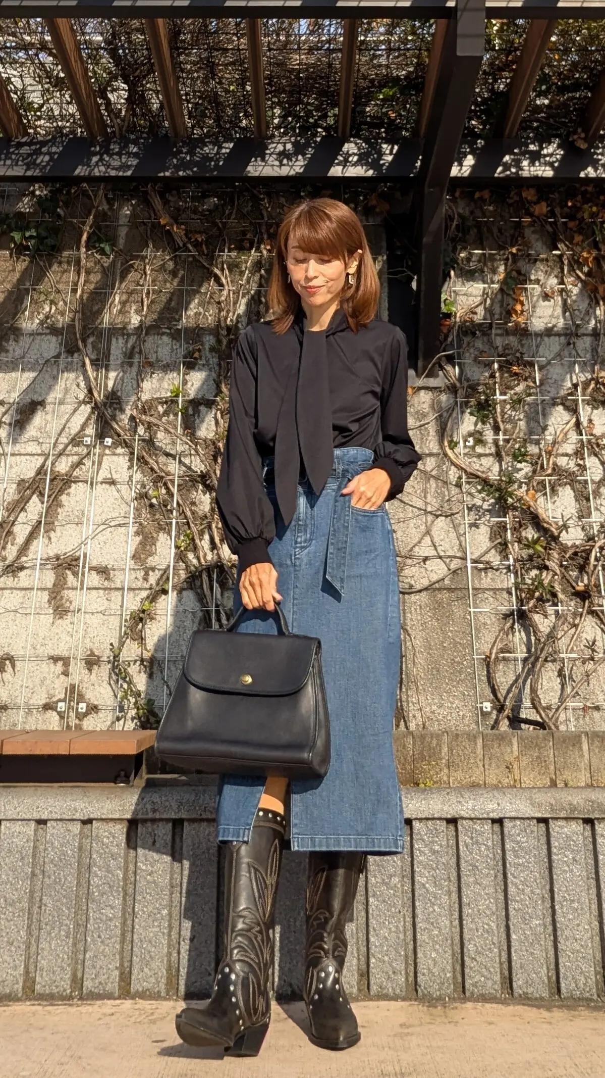 デニムスカートコーデ