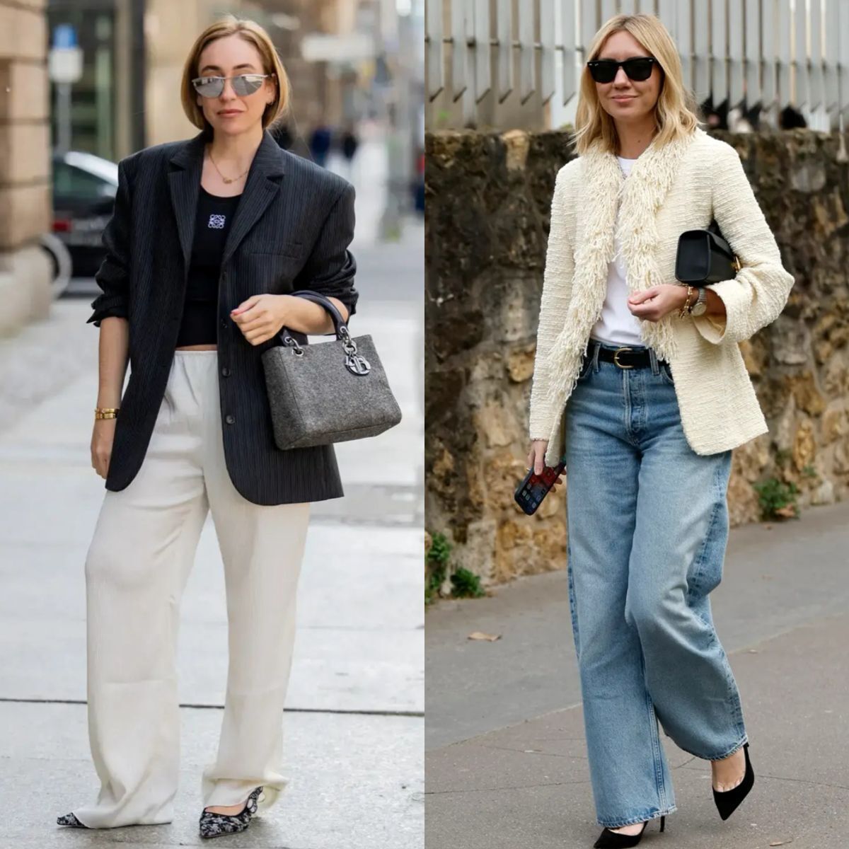 50代、ジャケットは“ゆるく着る”が正解。今っぽく見える春コーデ【海外おしゃれスナップ】