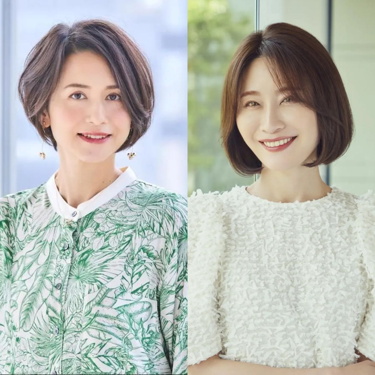 【50代 秋のおしゃれへア】前髪なしですっきり小顔見せ！ショート・ボブ・ミディアム・ロングヘア