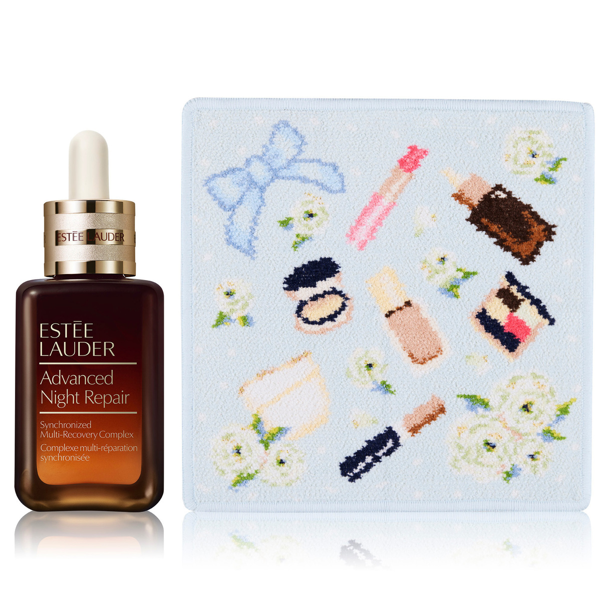 【エスティ ローダー】「フェイラー」とコラボレーション！ ベストセラーアイテムをハンカチにデザインし特別セットを発売