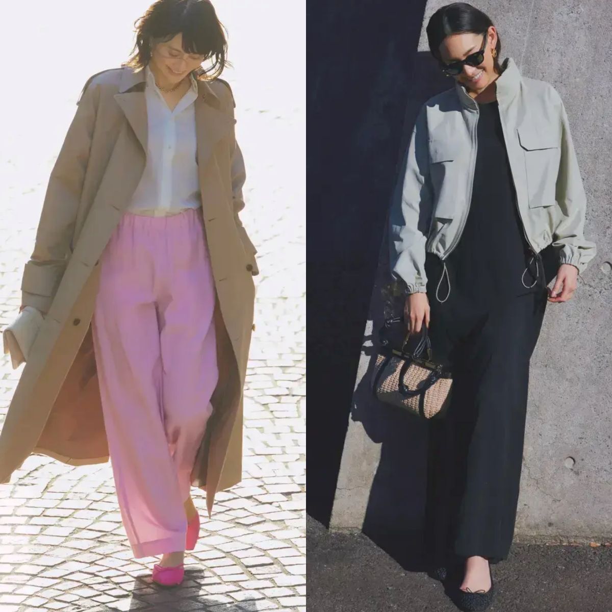 【気温19度の服装】トレンチコートやブルゾンで軽やかに。春色で着映える40代・50代コーデ10選