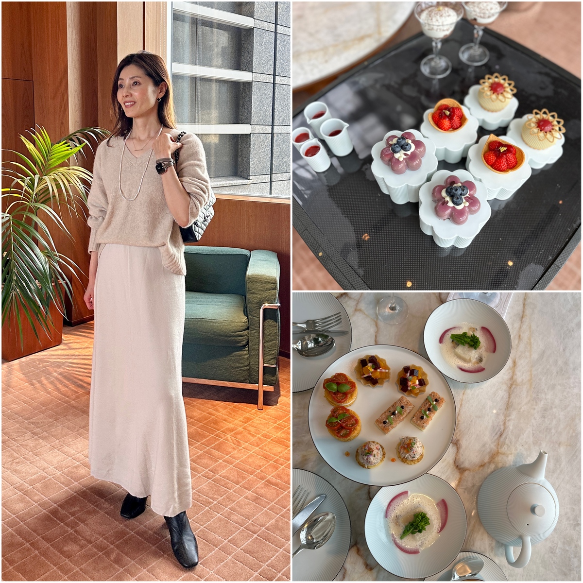 地上160mからの景色を見渡せる空間でいただく季節のアフタヌーンティー。母娘で贅沢なひとときを過ごしてきました