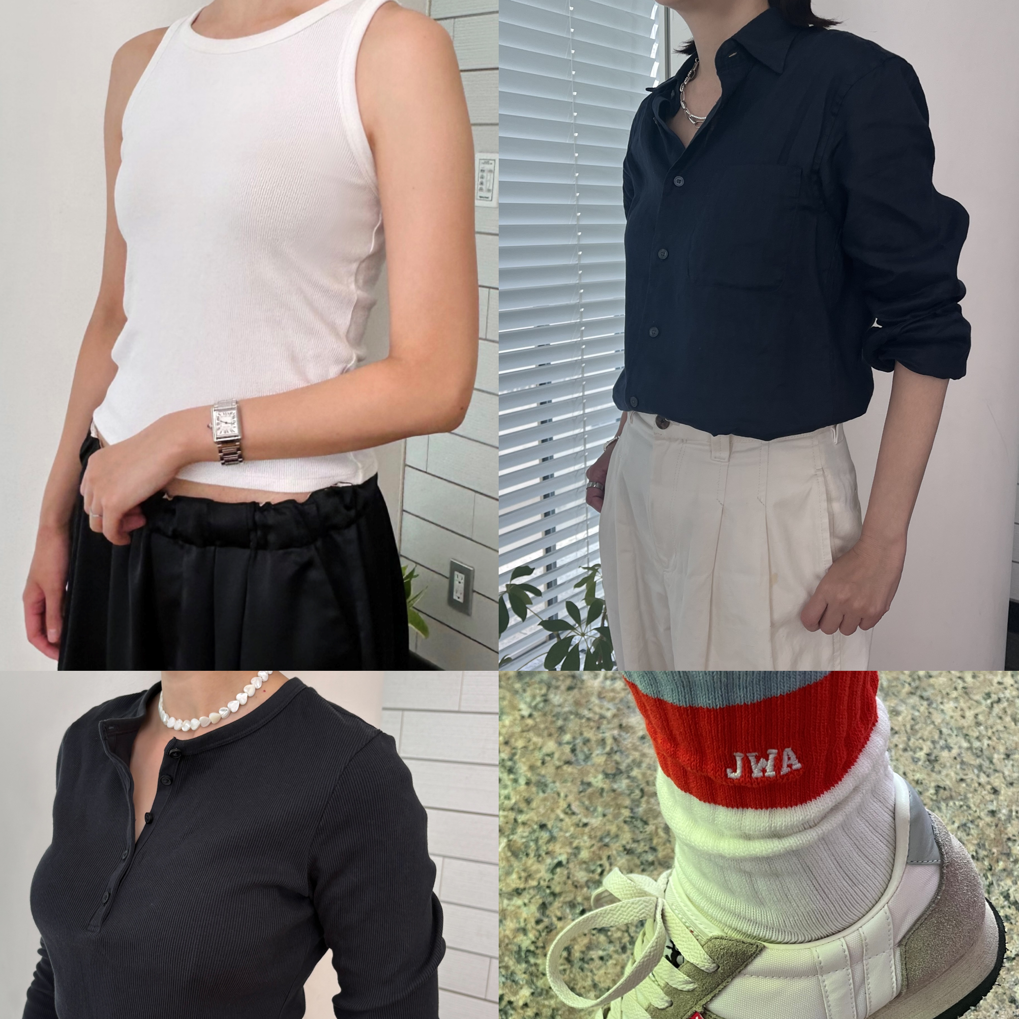 【大人のユニクロ】ロングTシャツ、ブラトップ、靴下、リネンシャツ。エクラ編集部員の買ってよかったユニクロアイテム vol.3