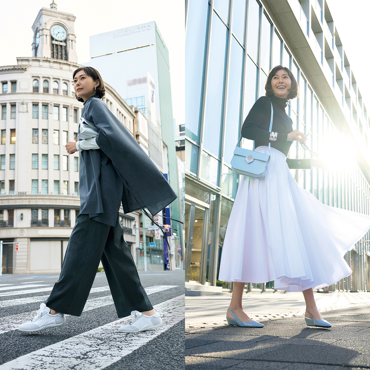 【歩きやすくて美しい旬の靴14選】銀座スニーカー＆表参道フラットで軽やかに