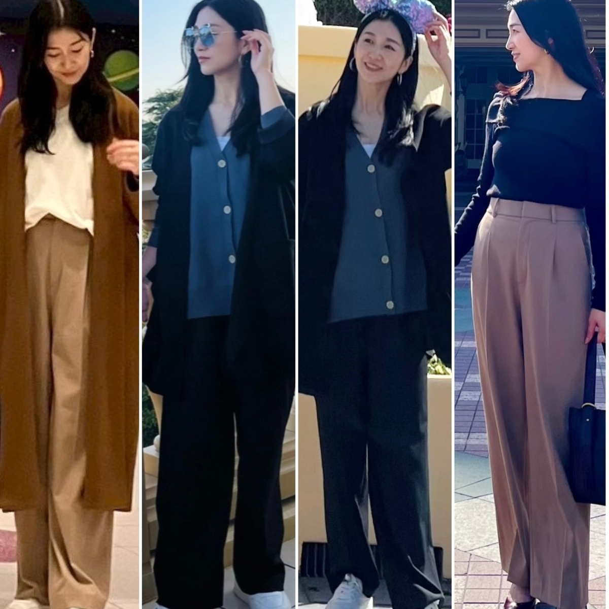 ユニクロ「タックワイドパンツ」で楽しむ ディズニーショートステイ着回しコーデ✨