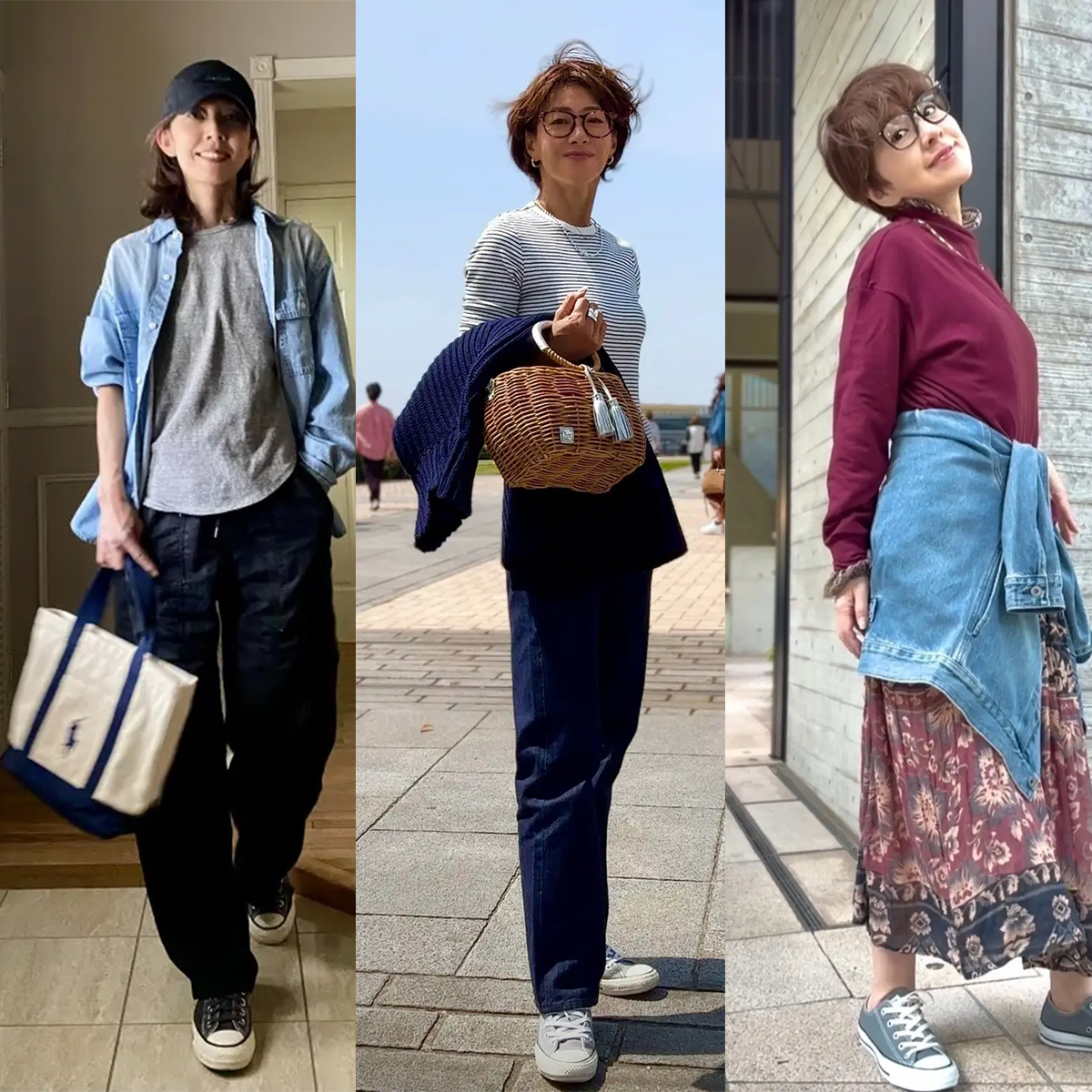 コーデをカジュアルダウンしたいときに大活躍！40代・50代愛用のコンバースのスニーカー5選