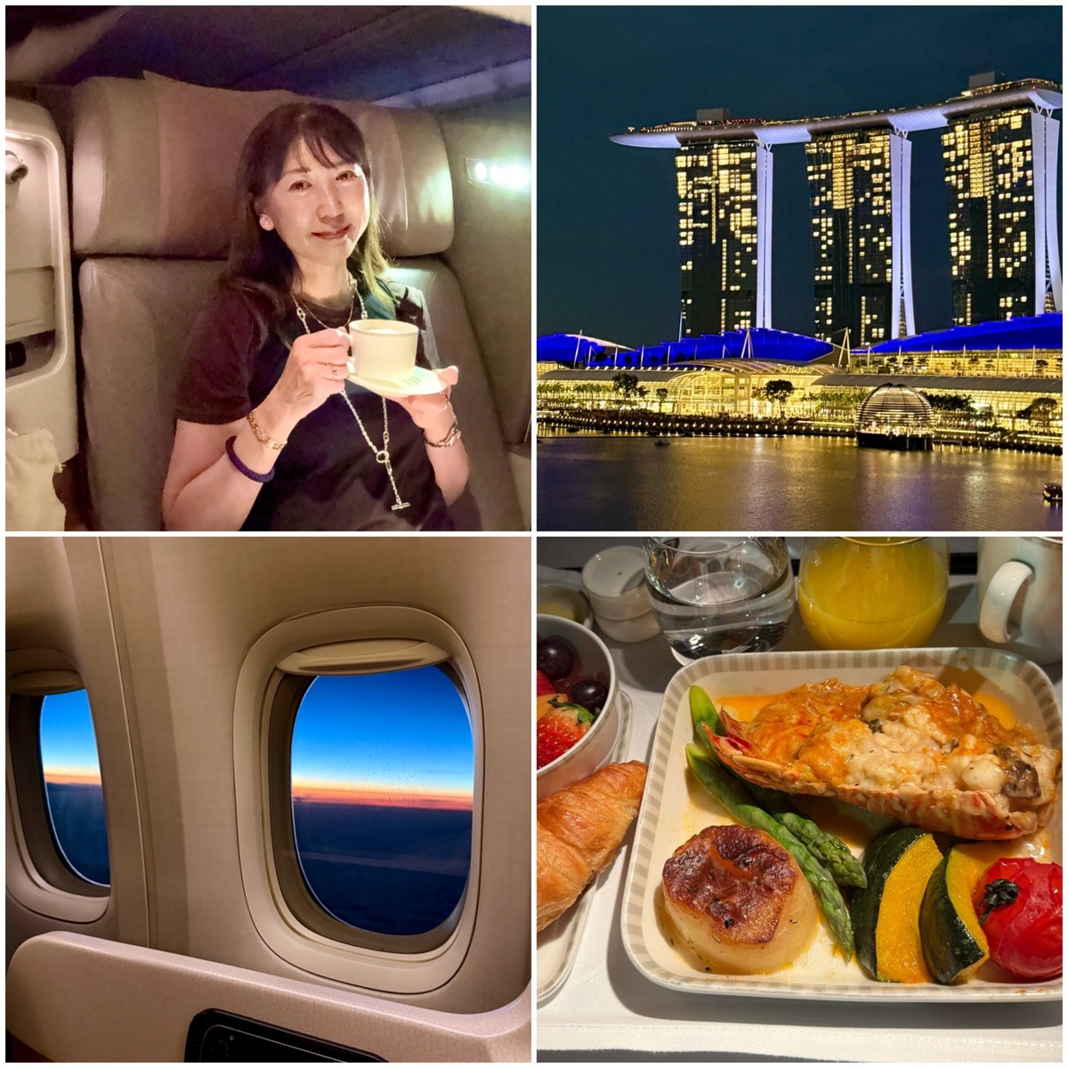 シンガポールからお引越ししました！本帰国フライトはシンガポール航空。リッチな機内食と美しい朝焼けを楽しんだラグジュアリーな空の旅時間♡