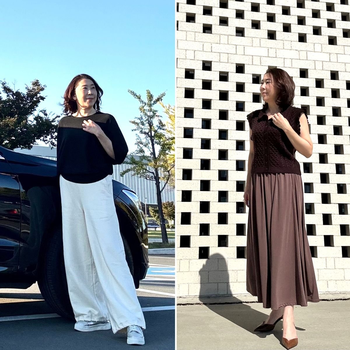 【秋コーデ】ZARAのニットと、お気に入りのエレガントフリル傘
